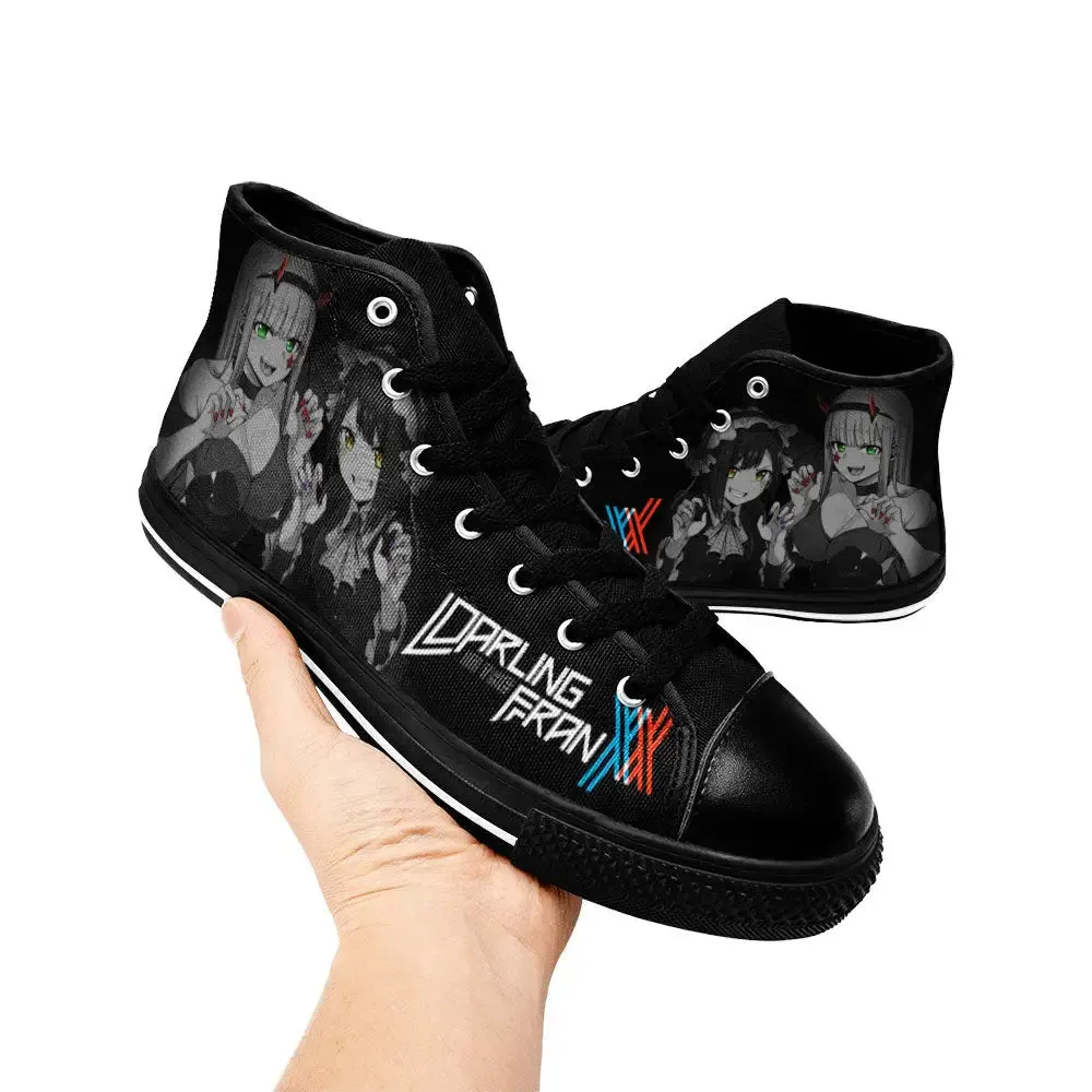 Darling in the Franxx Zero Two Ichigo Shoes High Tops Sneakers for Kids and Adults