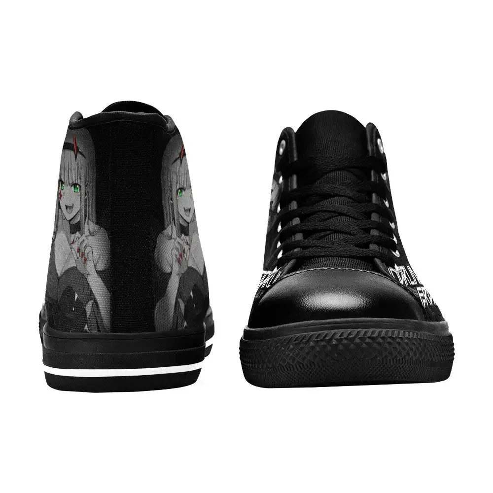 Darling in the Franxx Zero Two Ichigo Shoes High Tops Sneakers for Kids and Adults
