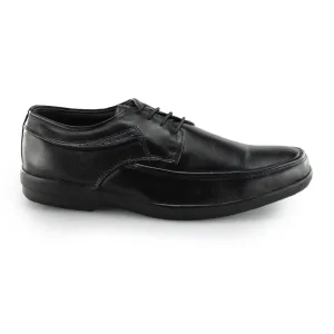 DAVE Mens Leather Derby Shoes Black