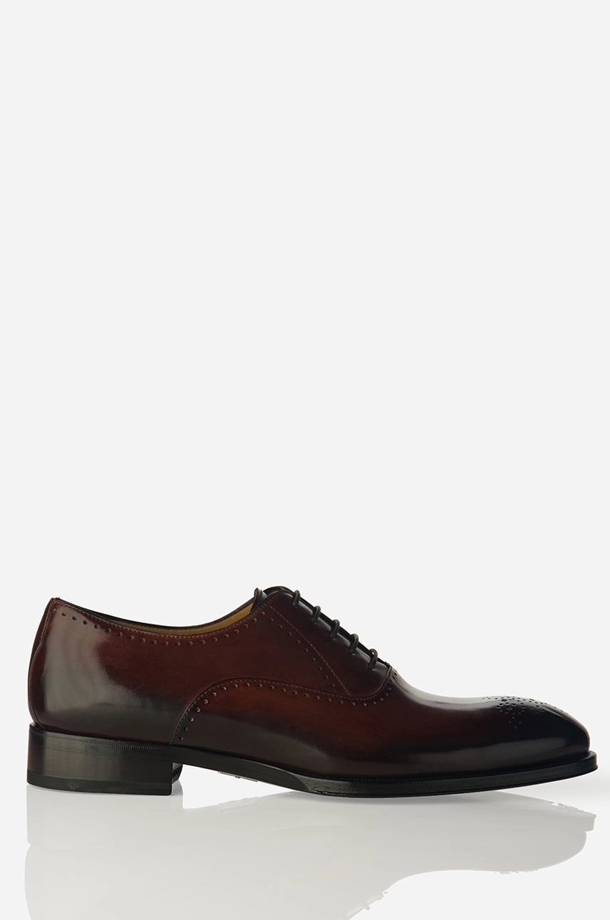 Eco Friendly Footwear David August Leather Brogue Oxford in Marron Degrede