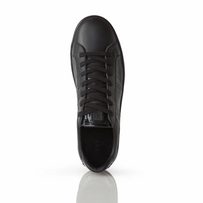 DAVID AUGUST SNEAKER IN BLACK Flexible Lacing Compact Style DAVID AUGUST SNEAKER IN BLACK
