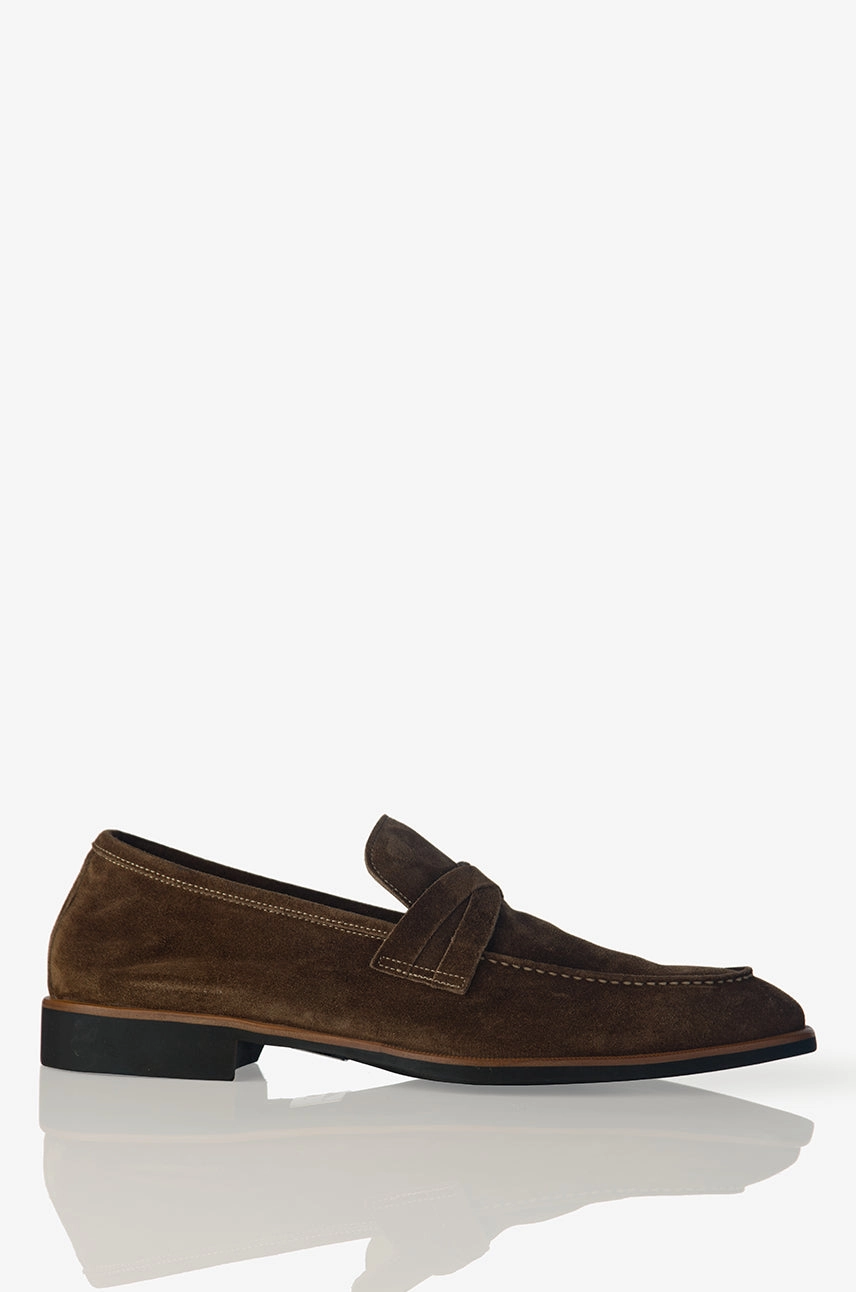 quick dry Durable Sole David August Suede Penny Loafer in Farro