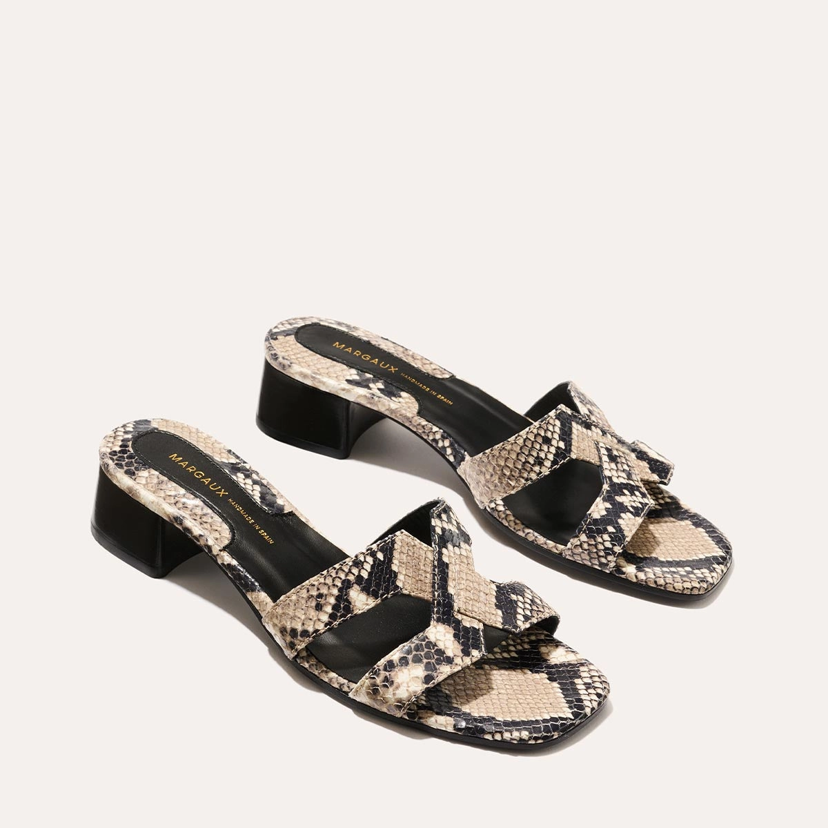 The MX 35 - Natural Python Embossed Chic Wedding Sandals Timeless Footwear