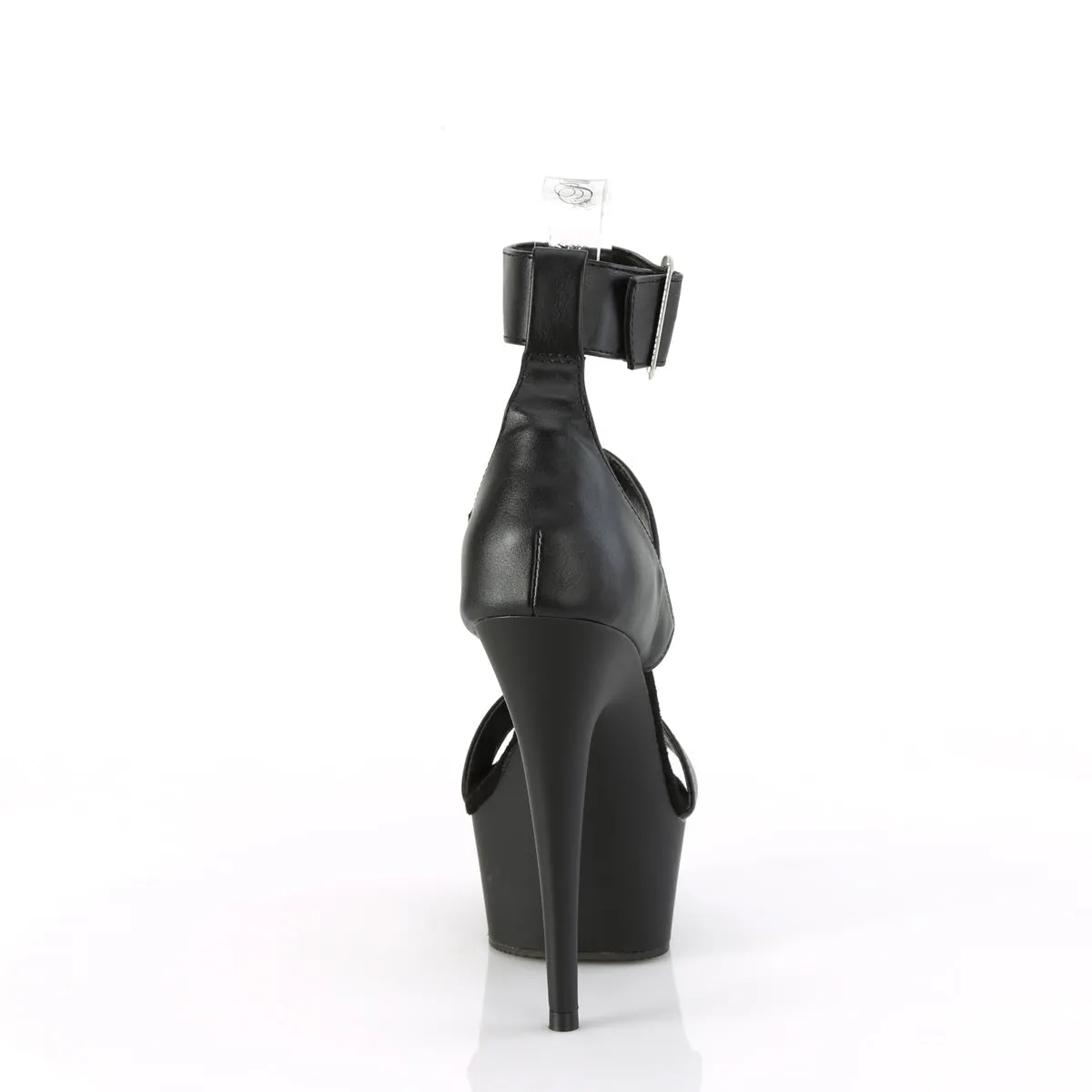 DELIGHT-629 Pleaser Black Faux Leather Sexy Platform Shoes (Pole Dancing Heels)