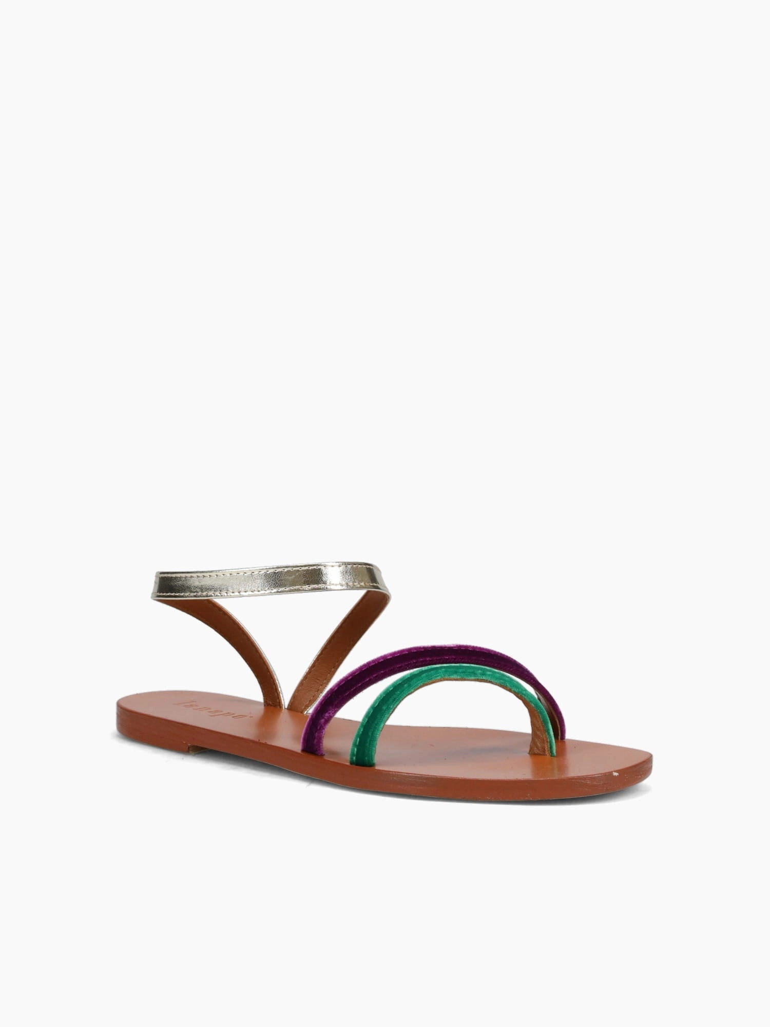Pietrasanta Porpora Smeralda velvet Footwear for Summer Textured Footbed