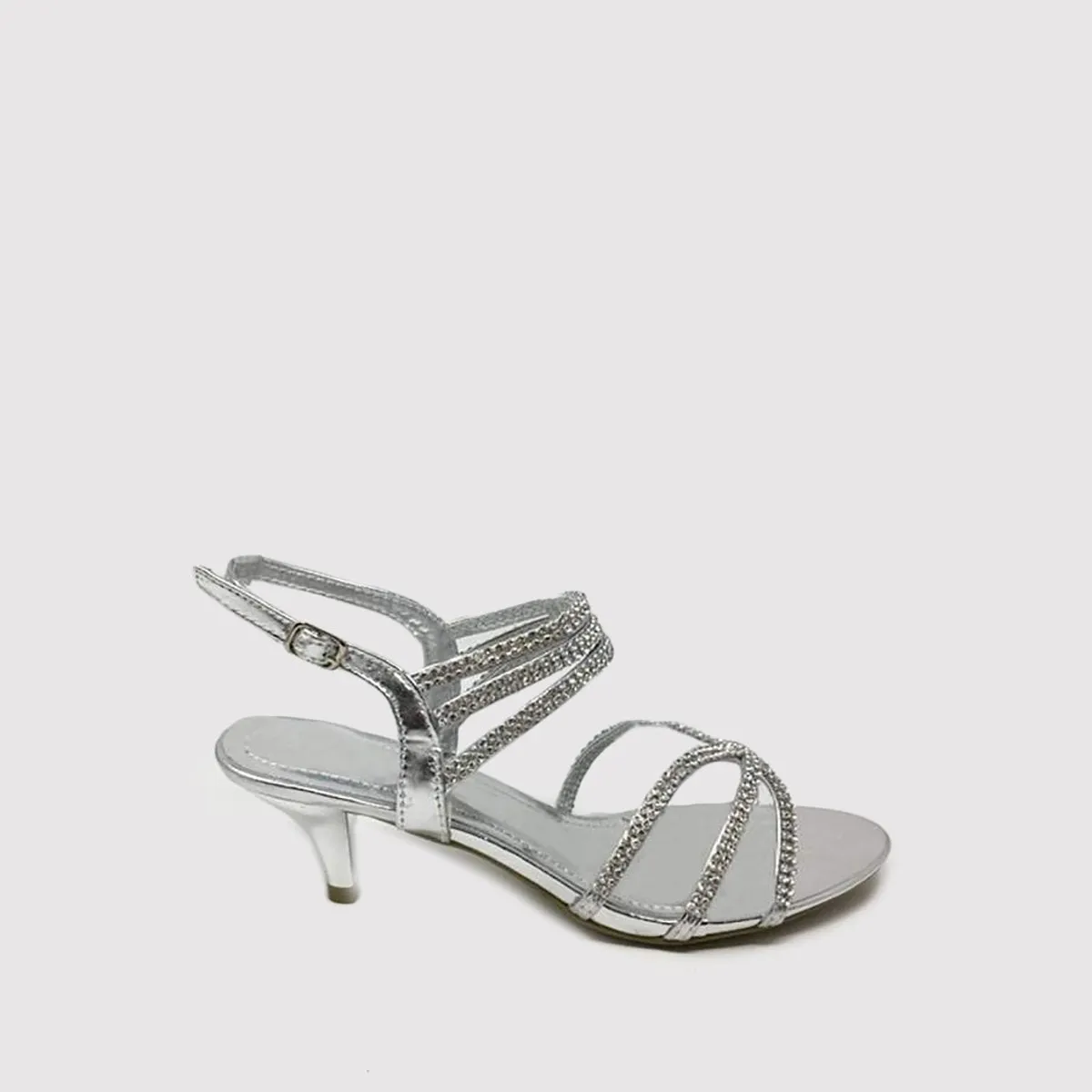DESTINY Mid Heel Diamante Sandal