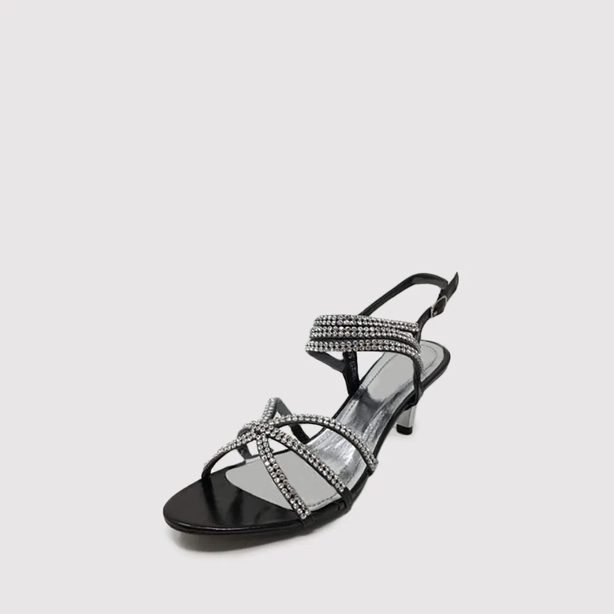 DESTINY Mid Heel Diamante Sandal