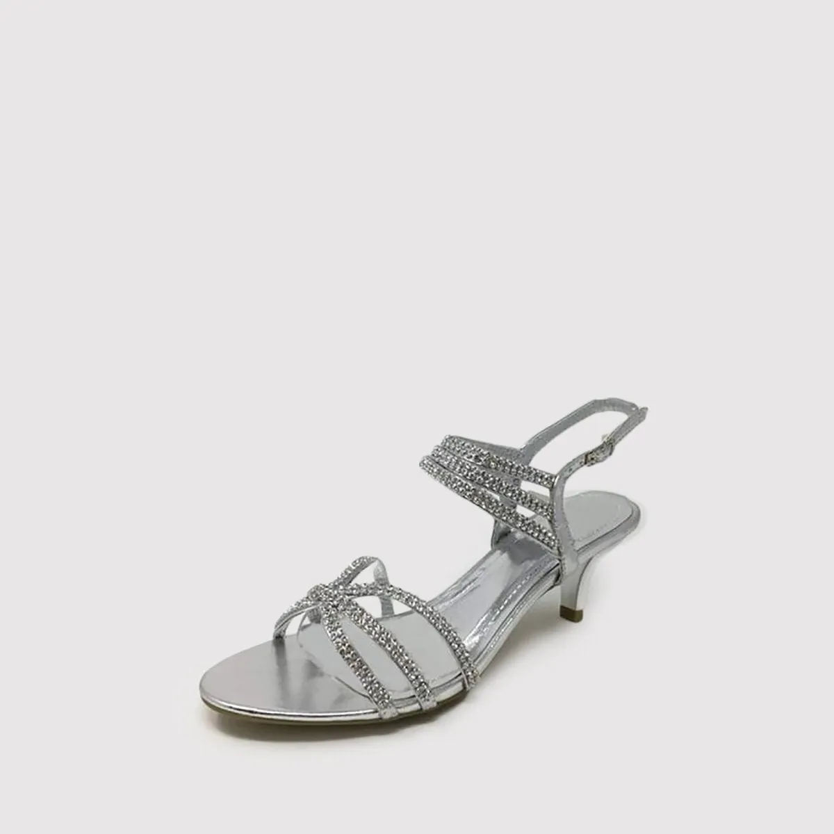 DESTINY Mid Heel Diamante Sandal