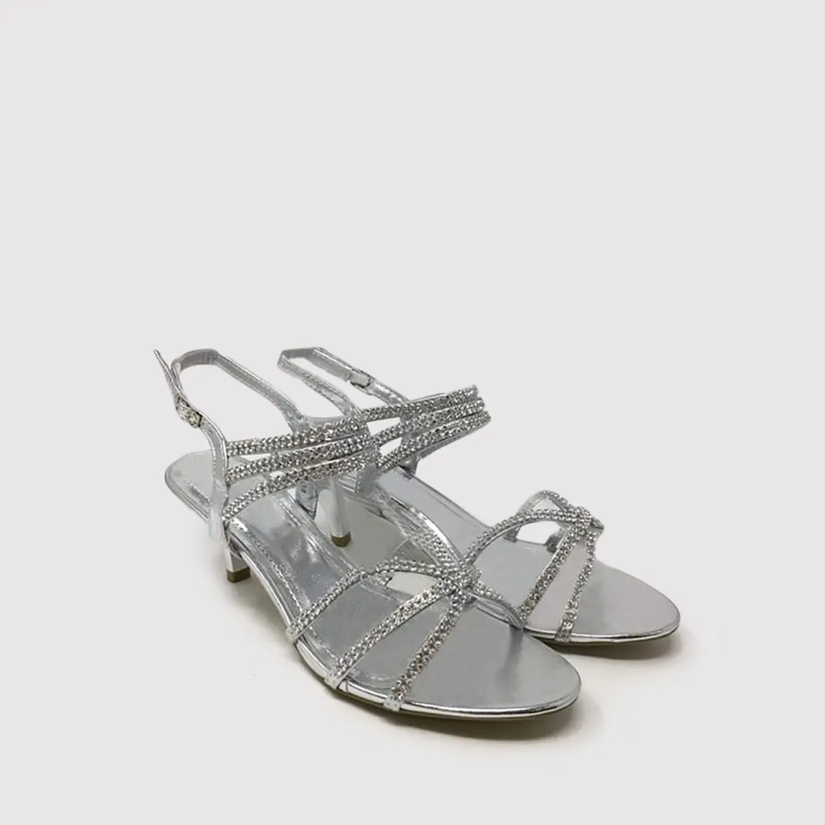 DESTINY Mid Heel Diamante Sandal