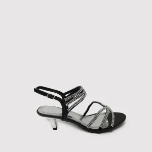DESTINY Mid Heel Diamante Sandal