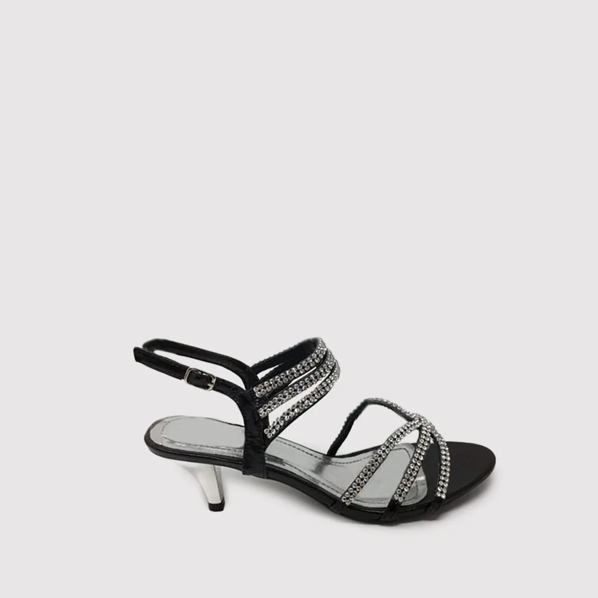 DESTINY Mid Heel Diamante Sandal
