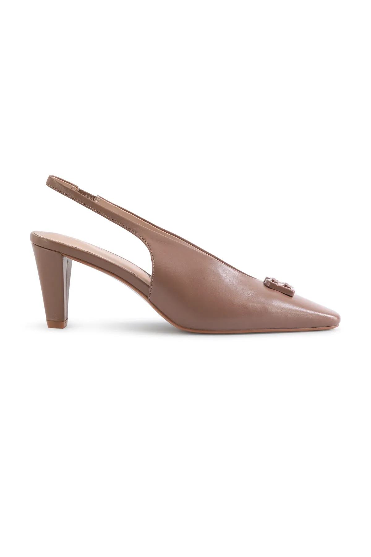 Deux Slingback Heels - Rose Tan