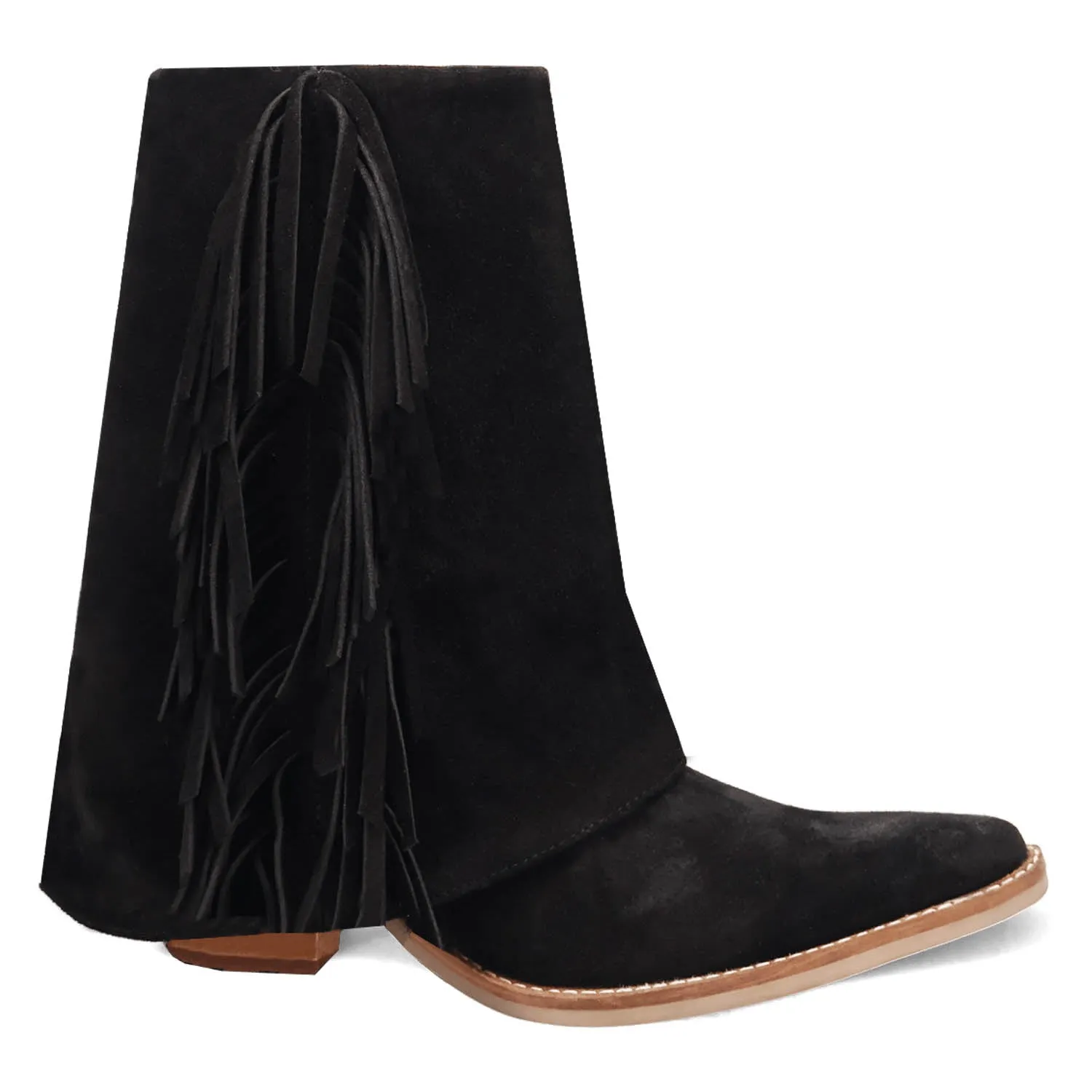 Dingo Womens Marlie Black Suede Cowboy Boots