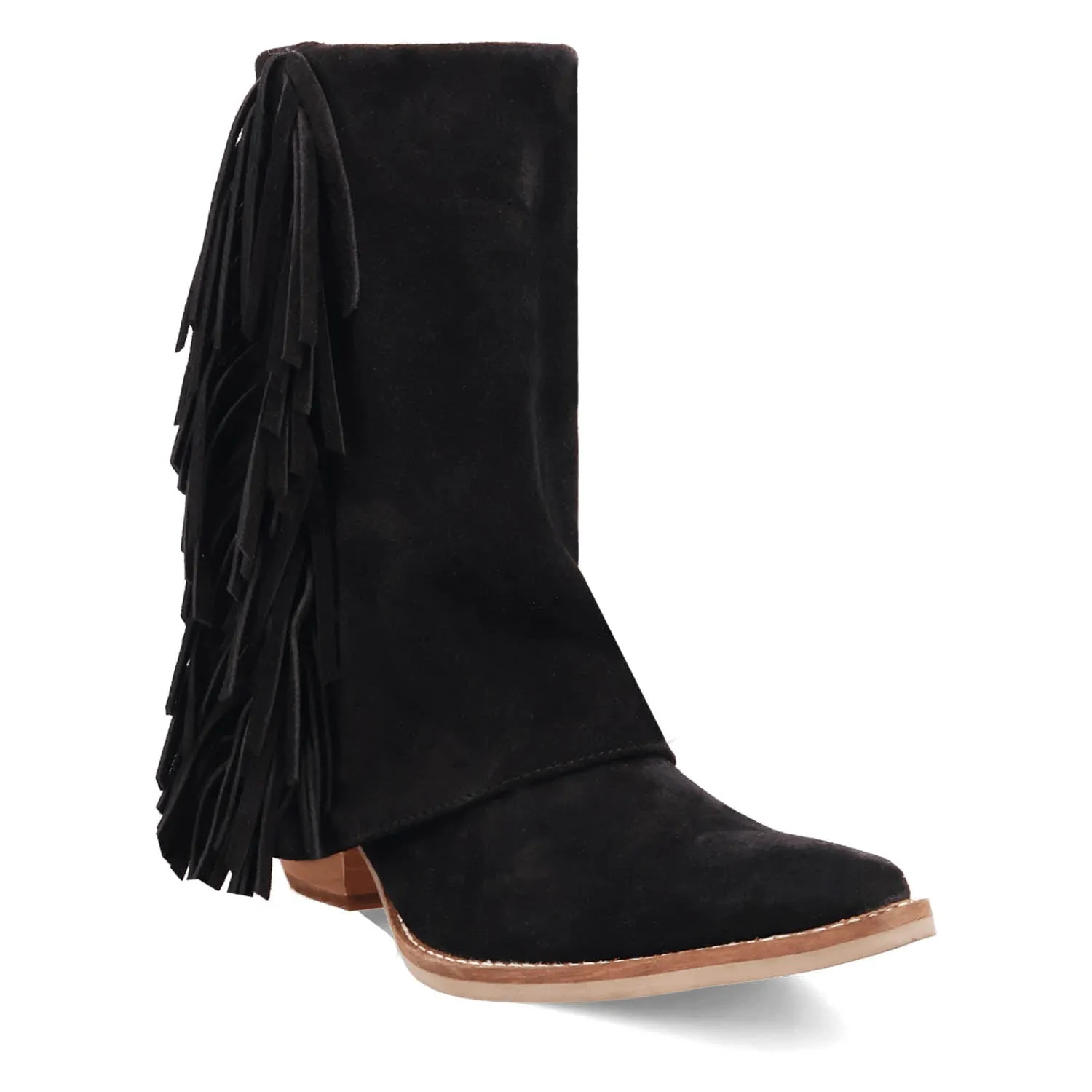 Dingo Womens Marlie Black Suede Cowboy Boots
