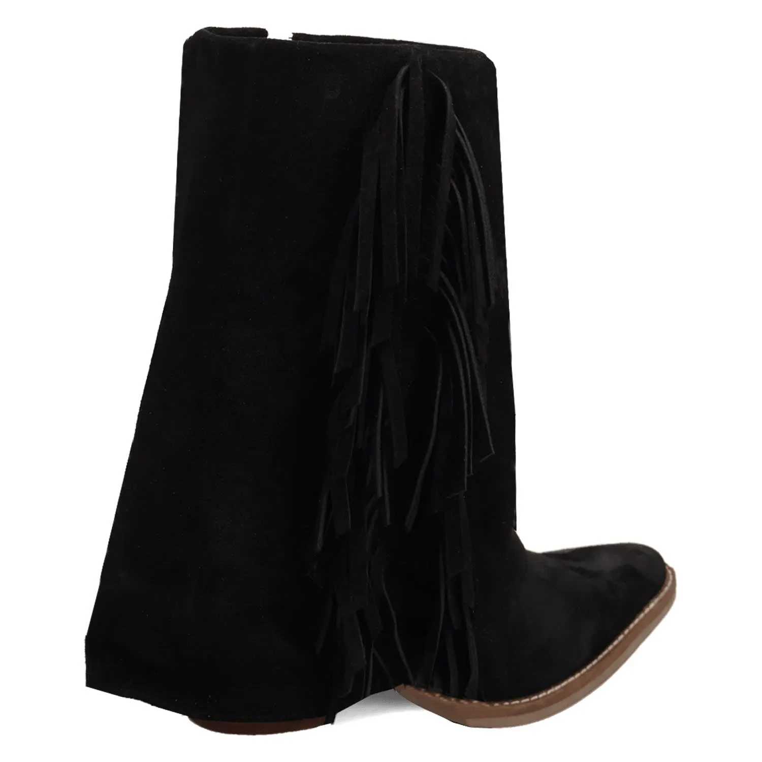 Dingo Womens Marlie Black Suede Cowboy Boots
