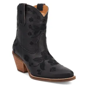 Dingo Womens Sweetheartie Black Leather Cowboy Boots
