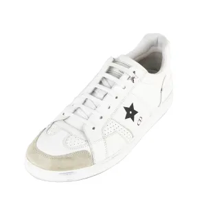 Dior White Leather Star Low Top Sneakers Size US 10 | EU 40