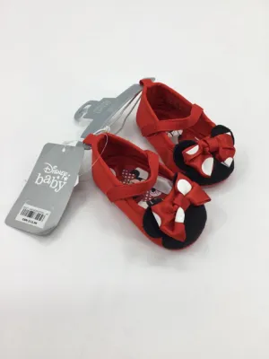 Disney Child Size 3 Toddler Red Baby/Walker Shoes