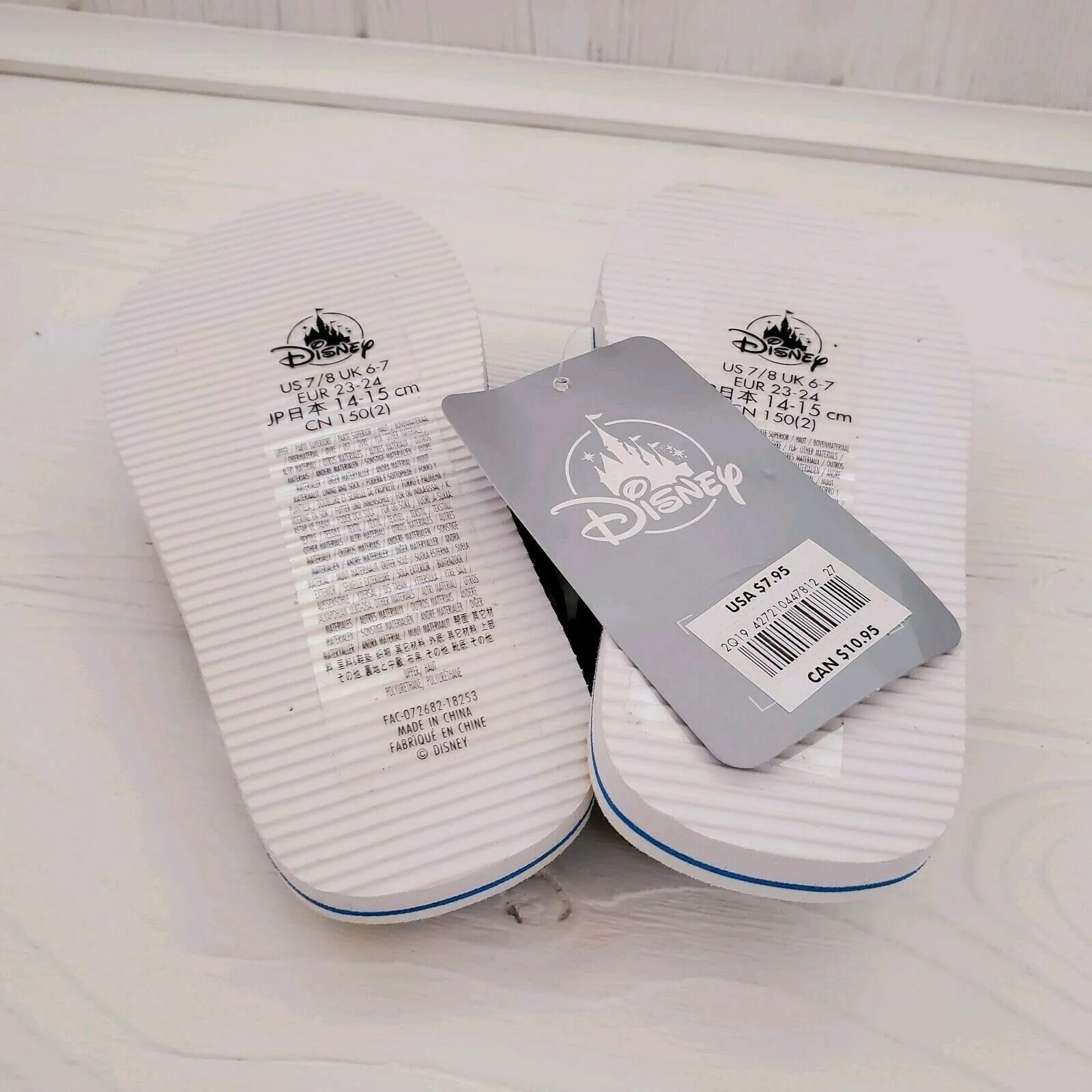 Disney Parks Mickey Mouse Pluto Flip Flop Sandals Kids 7/8