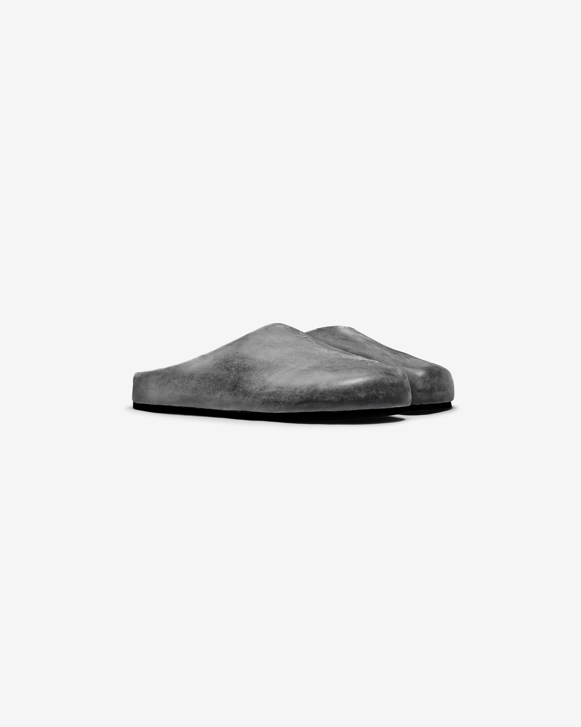 Distressed Mule - Off Black Breathable fabric Shock Absorbing Midlayer