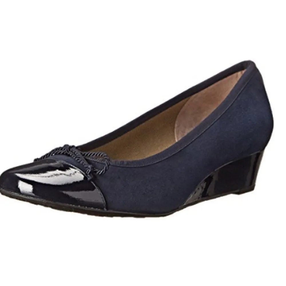 Diverse Navy Pat FS/NY Wedge Pump