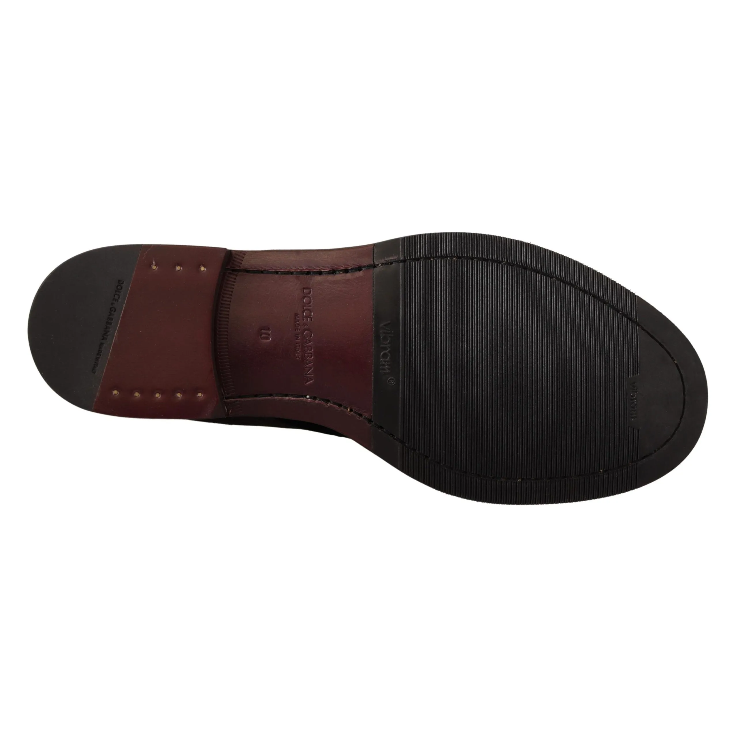 Dolce & Gabbana Elegant Black Velvet & Exotic Leather Dress Shoes