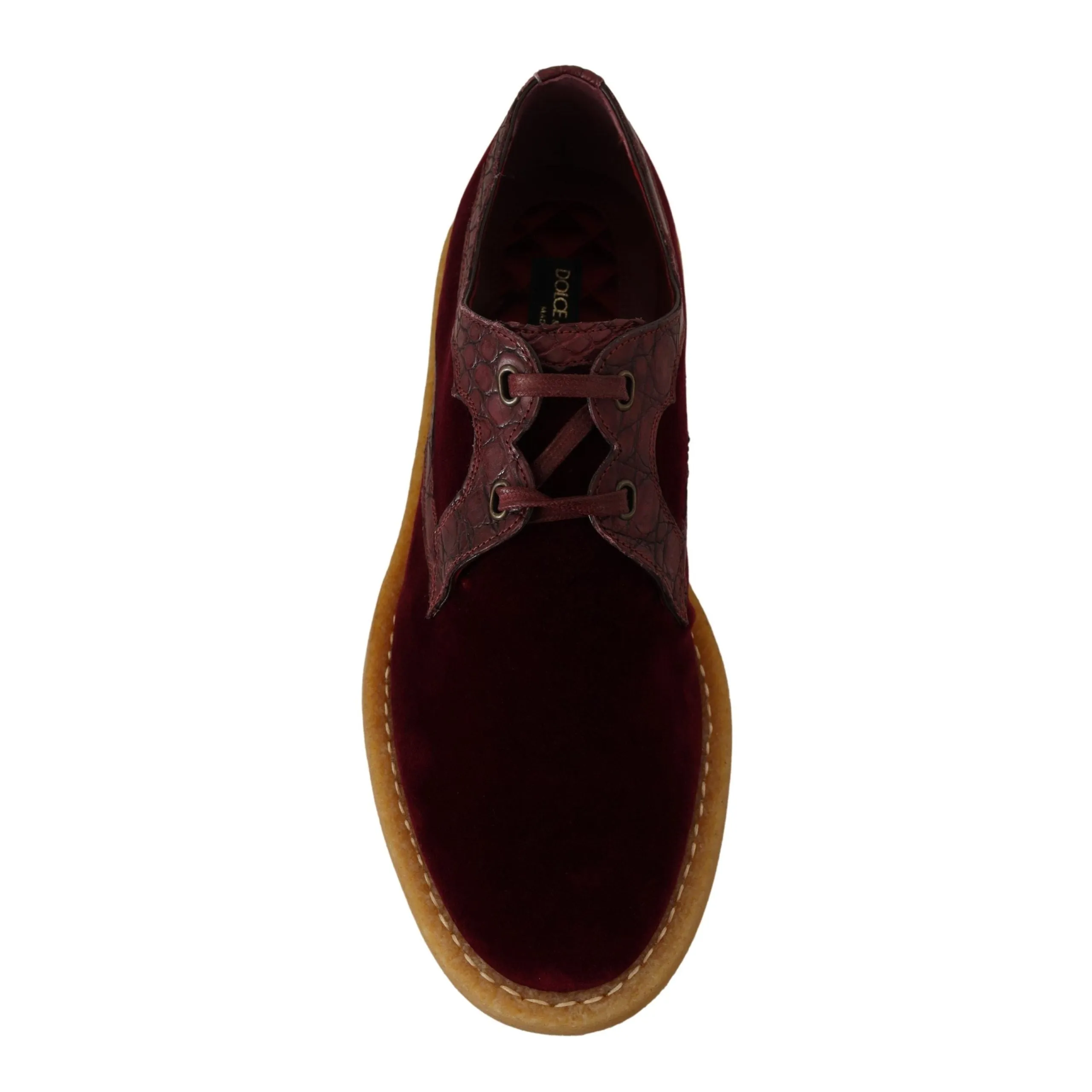 Dolce & Gabbana Elegant Velvet and Exotic Leather Dress Shoes