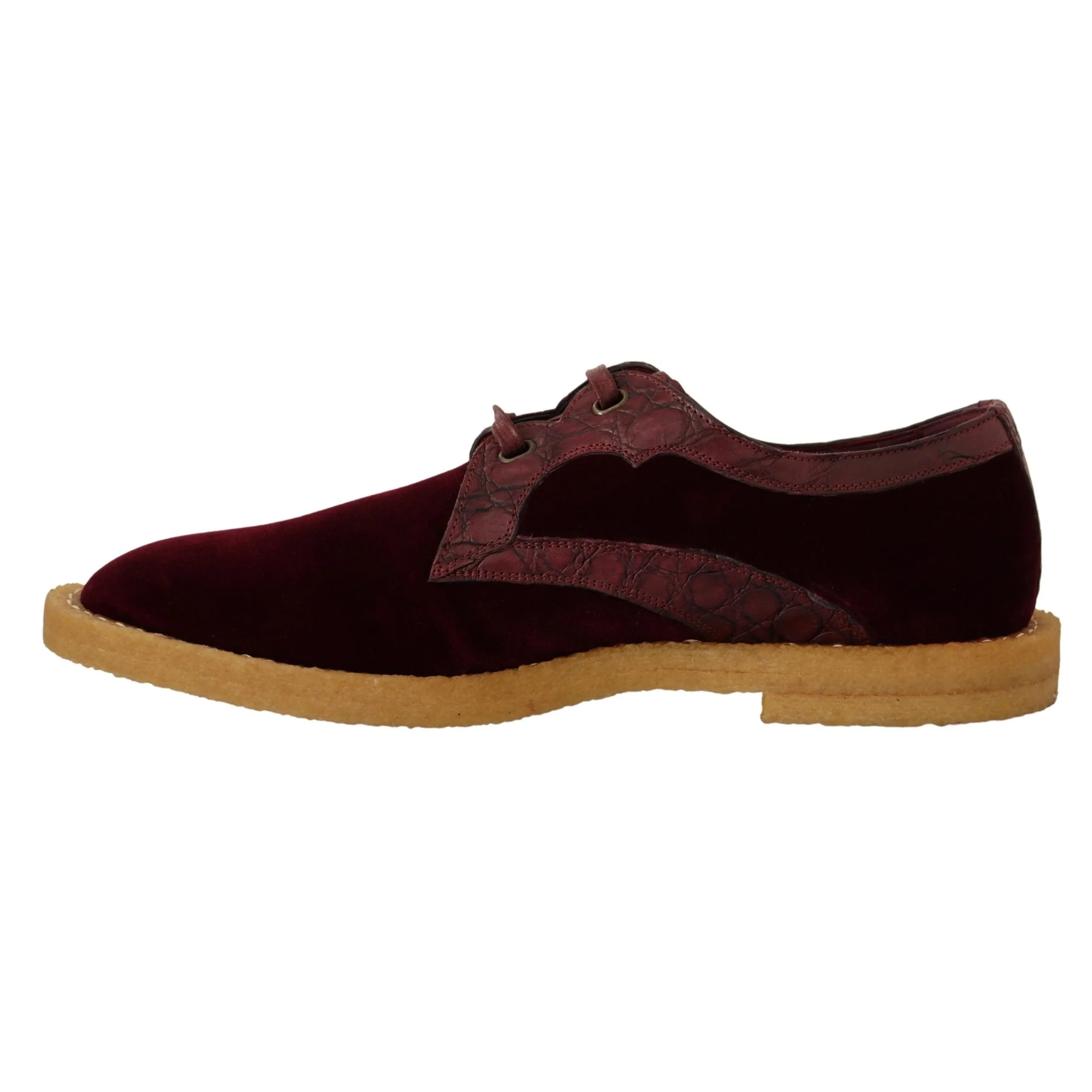Dolce & Gabbana Elegant Velvet and Exotic Leather Dress Shoes