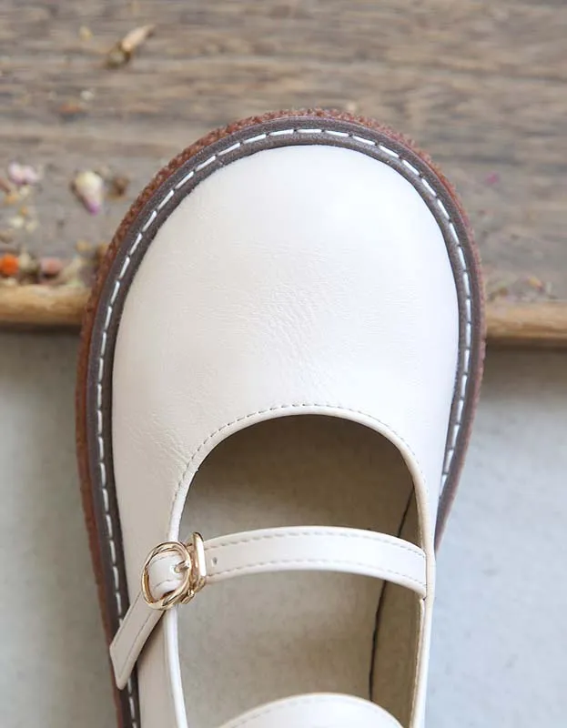 Double Buckle Front Mary Jane Shoes