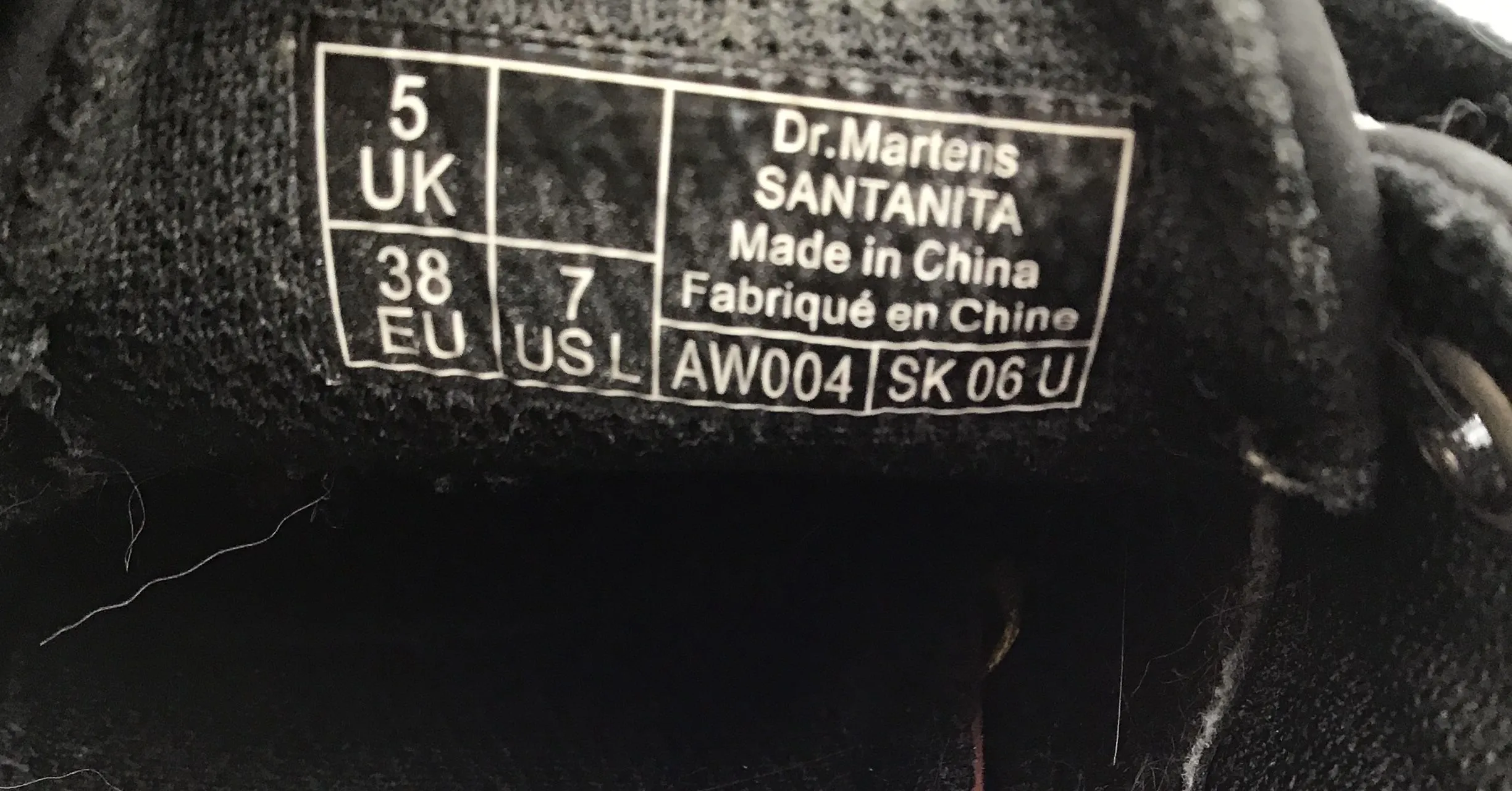 Dr. Martens Women's Black Santanita Matte Casual Oxford Shoes - Size 7