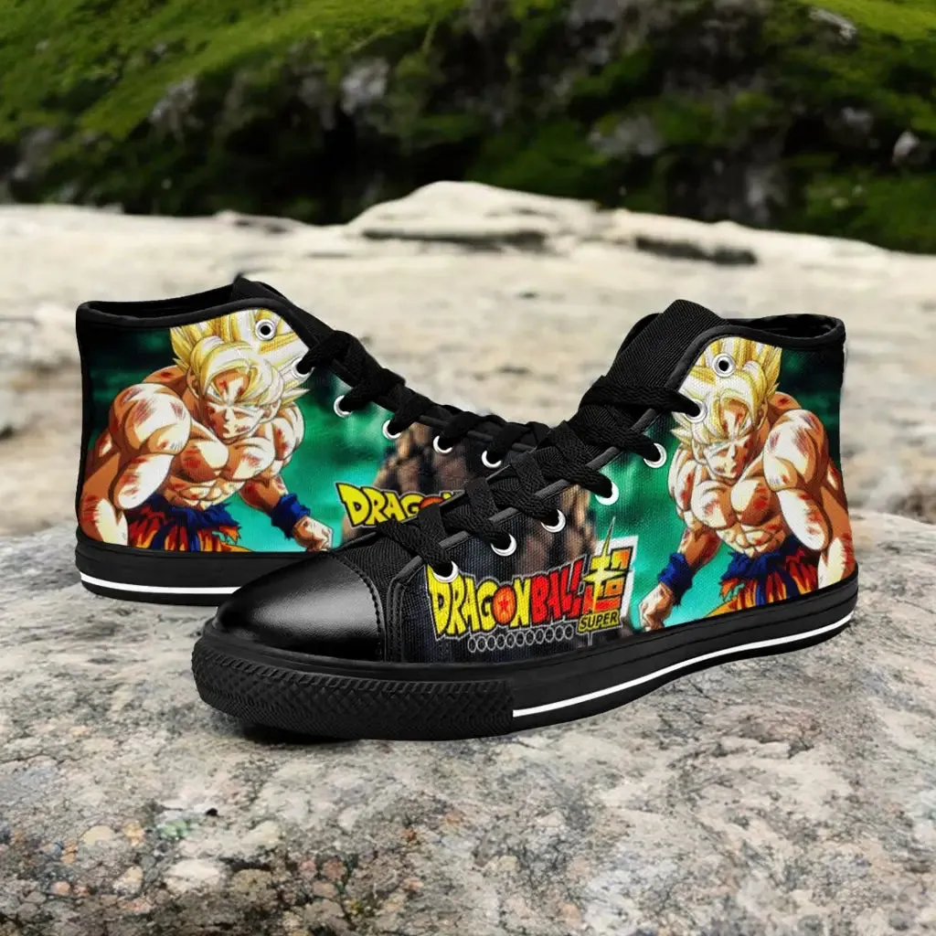 Dragon Ball Z Super Son Goku Shoes High Top Sneakers for Kids and Adults