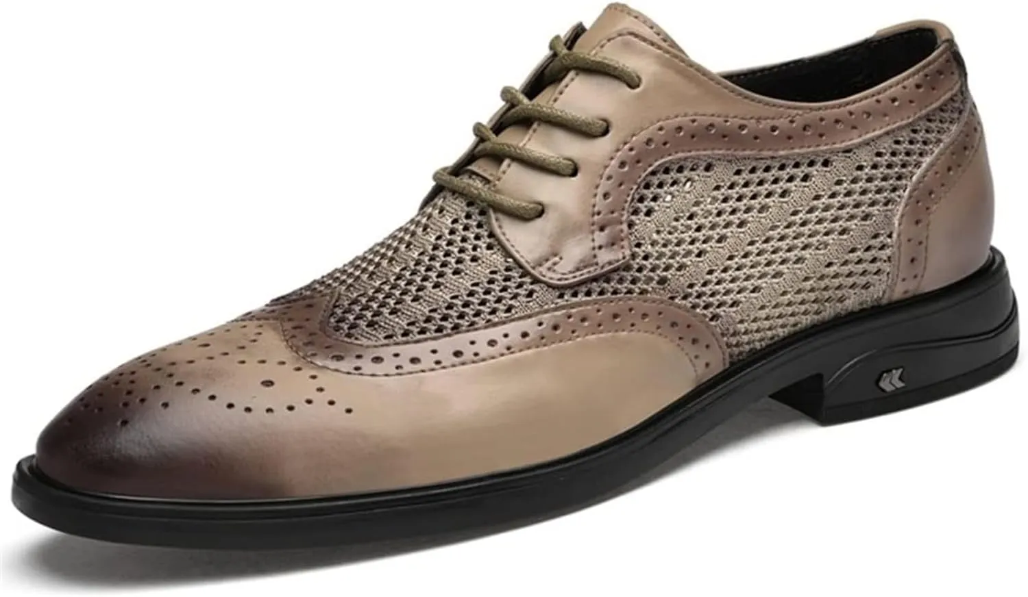 Dress Formal Shoes for Men Lace Up Round Toe Leather Cap Toe Shoes Casual Business Oxford Leather Shoes Comfortable Business Formal Shoes