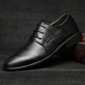 Dress Oxford Formal Shoes for Men's Lace Up Uniform Brogue Synthetic Leather Non Slip Rubber Sole Slip Resistant Anti-Slip Prom