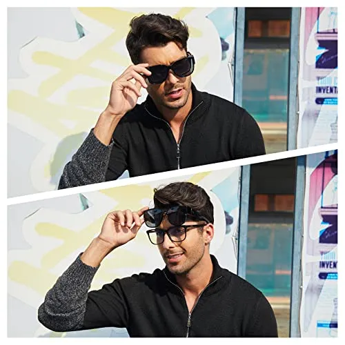 DUCO Fit Over Sunglasses Retro Round Wraparound Shades DC8961