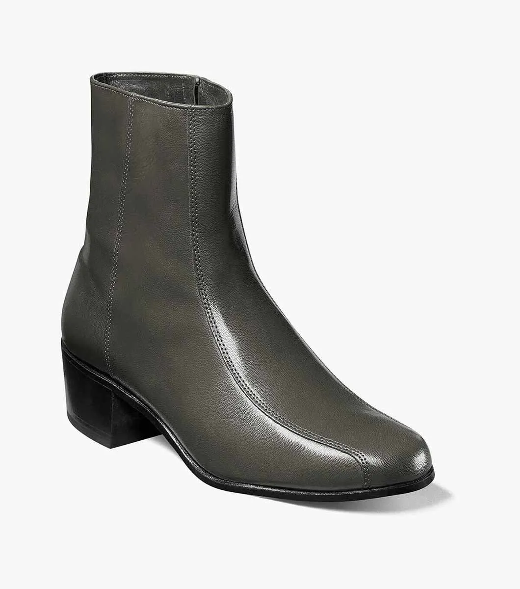Duke Bike Toe Zip Boot-Gray | Florsheim Structured grip