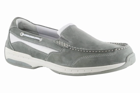 Dunham Captain Venetian Slip On Grey Low Profile Silhouette Arch Support Design Light Travel Dunham Captain Venetian Slip On Grey