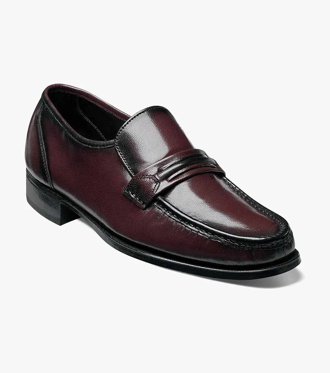 Upgraded design Como Moc Toe Strap Loafer-Black Cherry | Florsheim