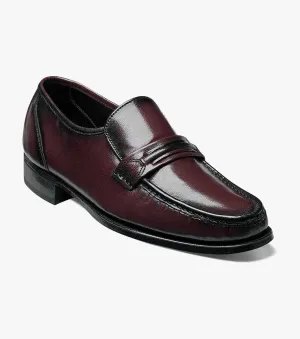 Durable Outsole Como Moc Toe Strap Loafer-Black Cherry | Florsheim Como Moc Toe Strap Loafer-Black Cherry | Florsheim Exclusive toe roomy