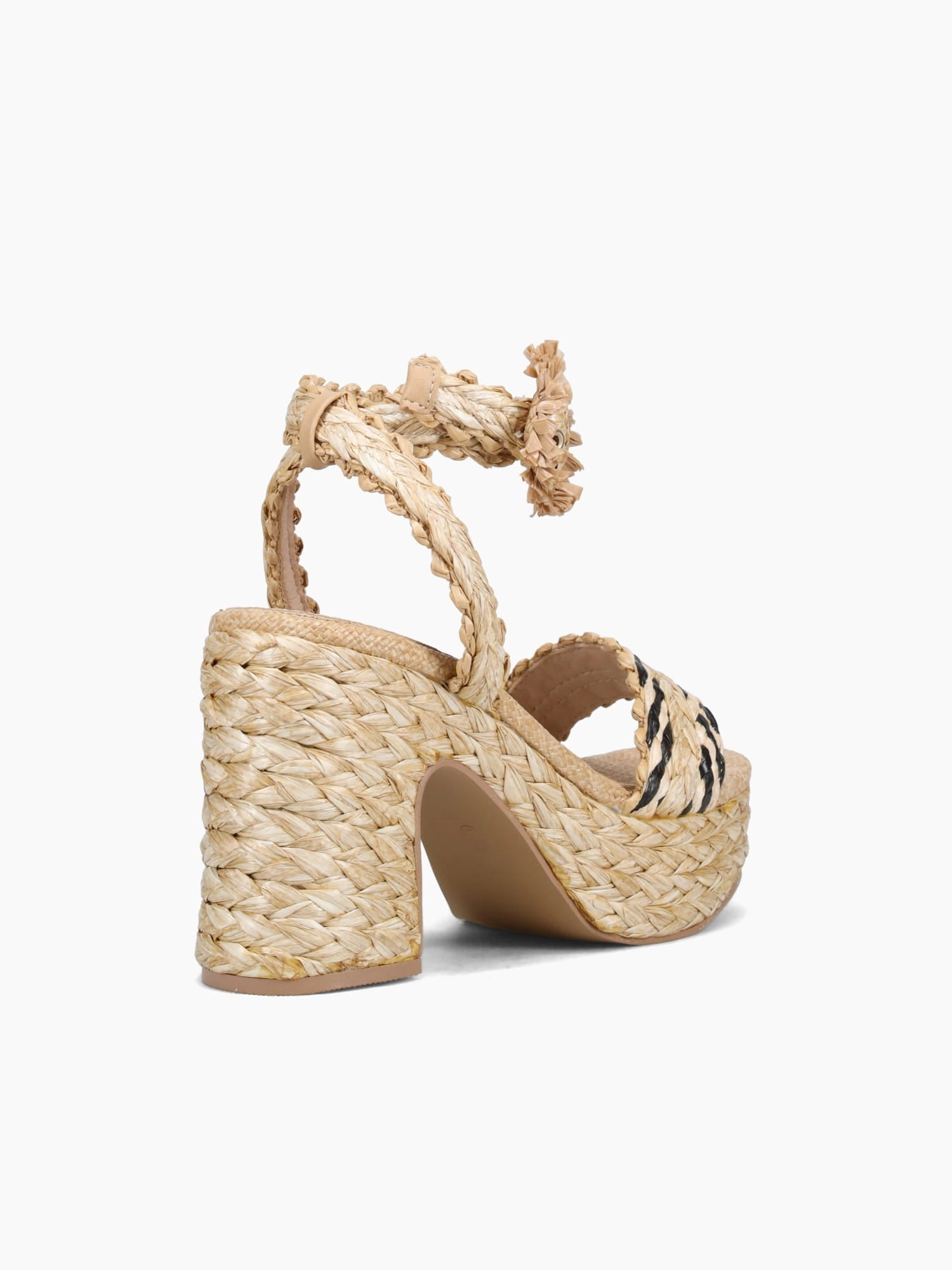 Kaira Beige Black raffia Adjust Strap Dry Fit