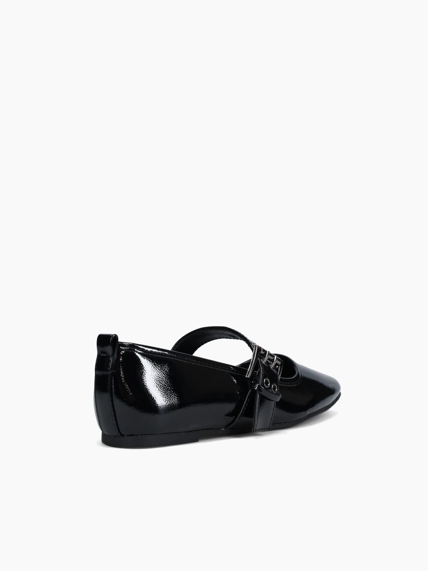 Comfortable Footwear for Beach Footbed Massage Nodes Tatiana Black Patent