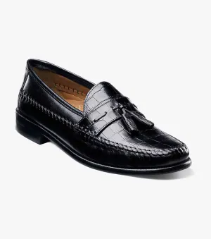 Easy On - Off Pisa Moc Toe Tassel Loafer-Black| Florsheim Pisa Moc Toe Tassel Loafer-Black| Florsheim adventurers' requirements Impact Diffusing Heel