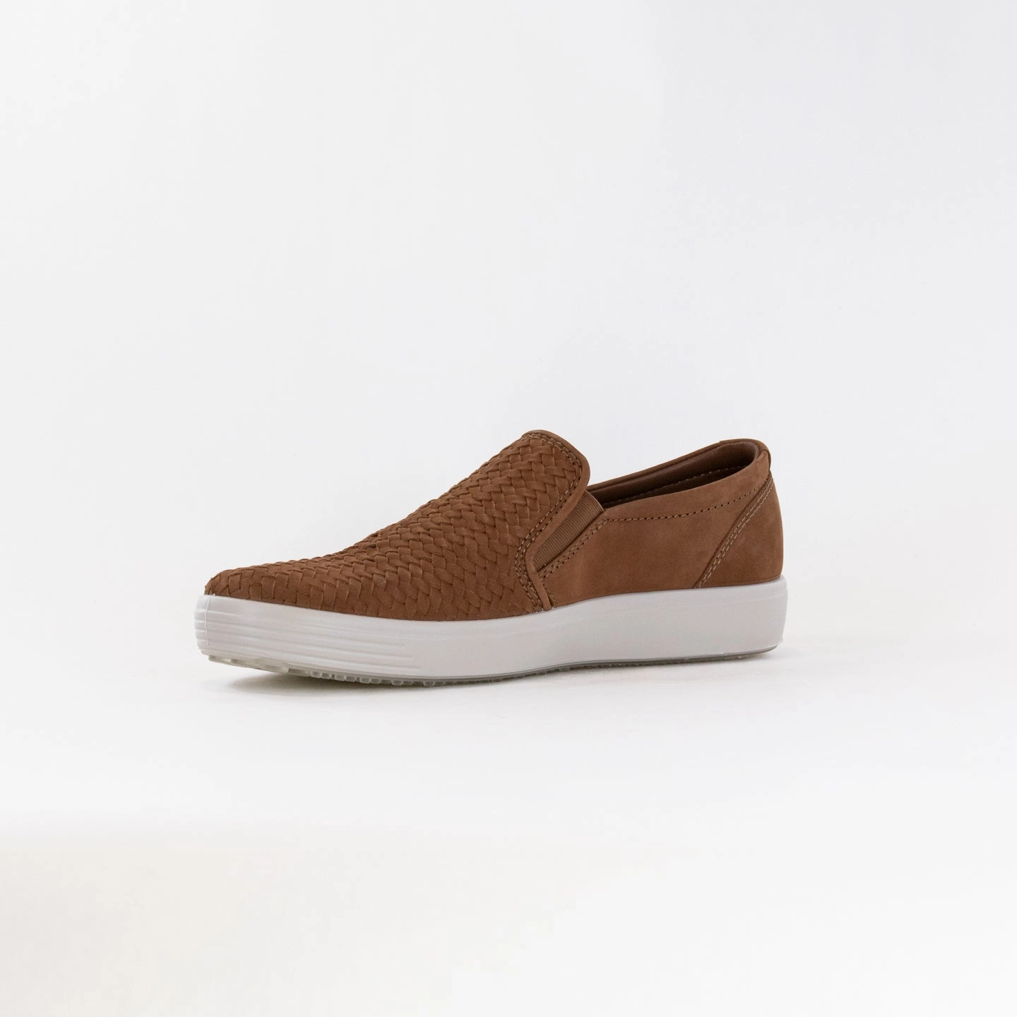 ECCO Men's Soft 7 Woven Slip-On (Men's) - Camel Simple Walk Fit