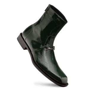 Eco Friendly Leather Buscemi Hi-Shine Ornament Boot-Green | Mezlan Buscemi Hi-Shine Ornament Boot-Green | Mezlan Durable TPU Frame least fall