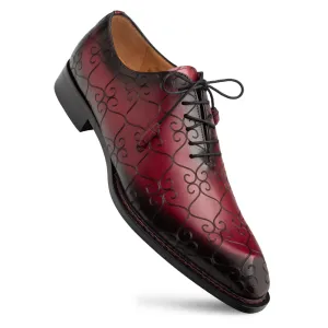 Education wear Tribeca Laser Print Oxford-Burgundy | Mezlan Tribeca Laser Print Oxford-Burgundy | Mezlan Square Toe ventilation channels