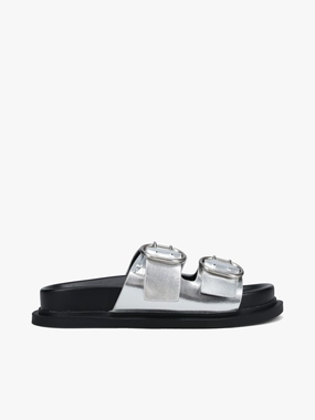 Elegant Pumps Eliana Silver Metal Eliana Silver Metal Torsional Stability Boardwalk Glam