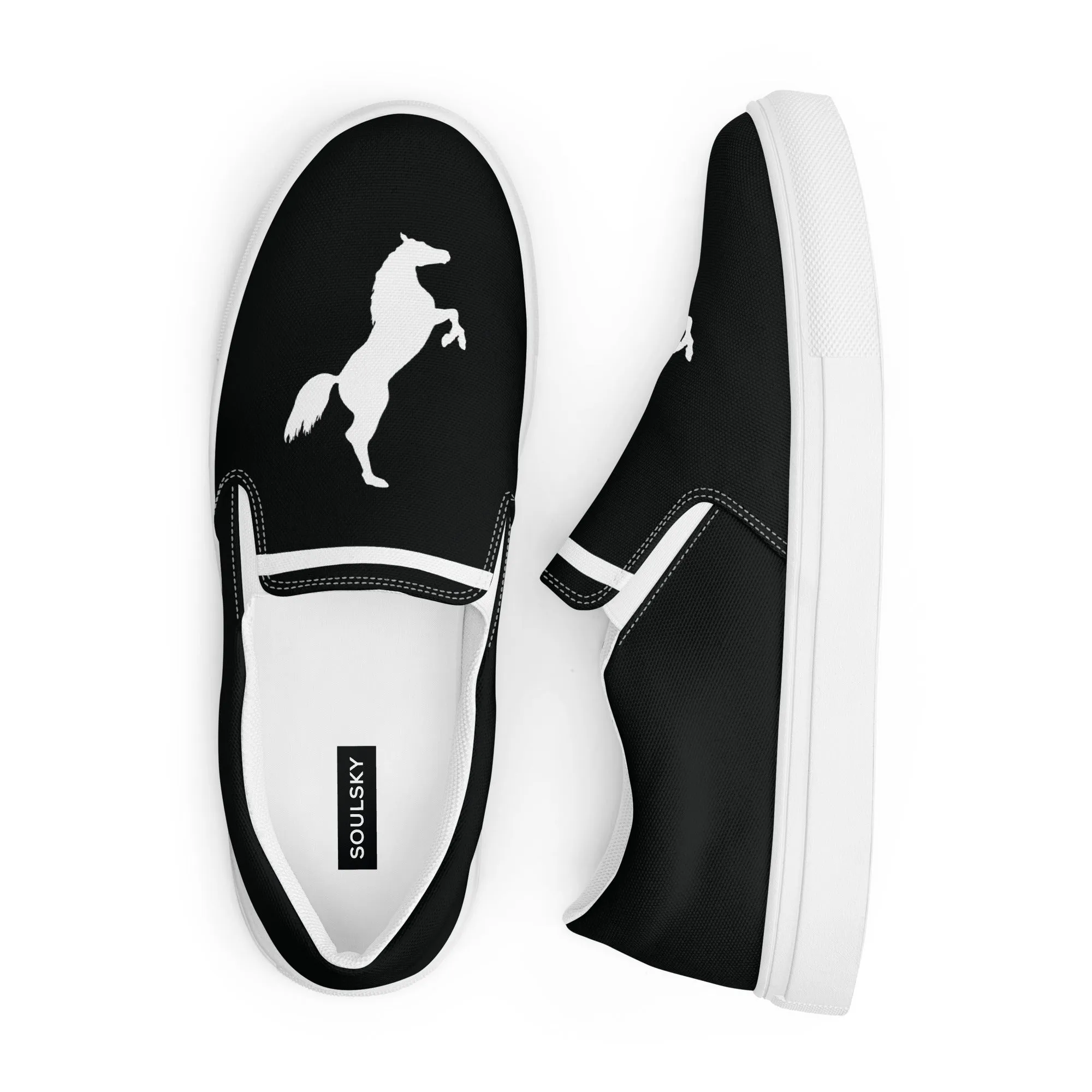ELEVATE Men’s Slip-On Canvas Shoes (Black)