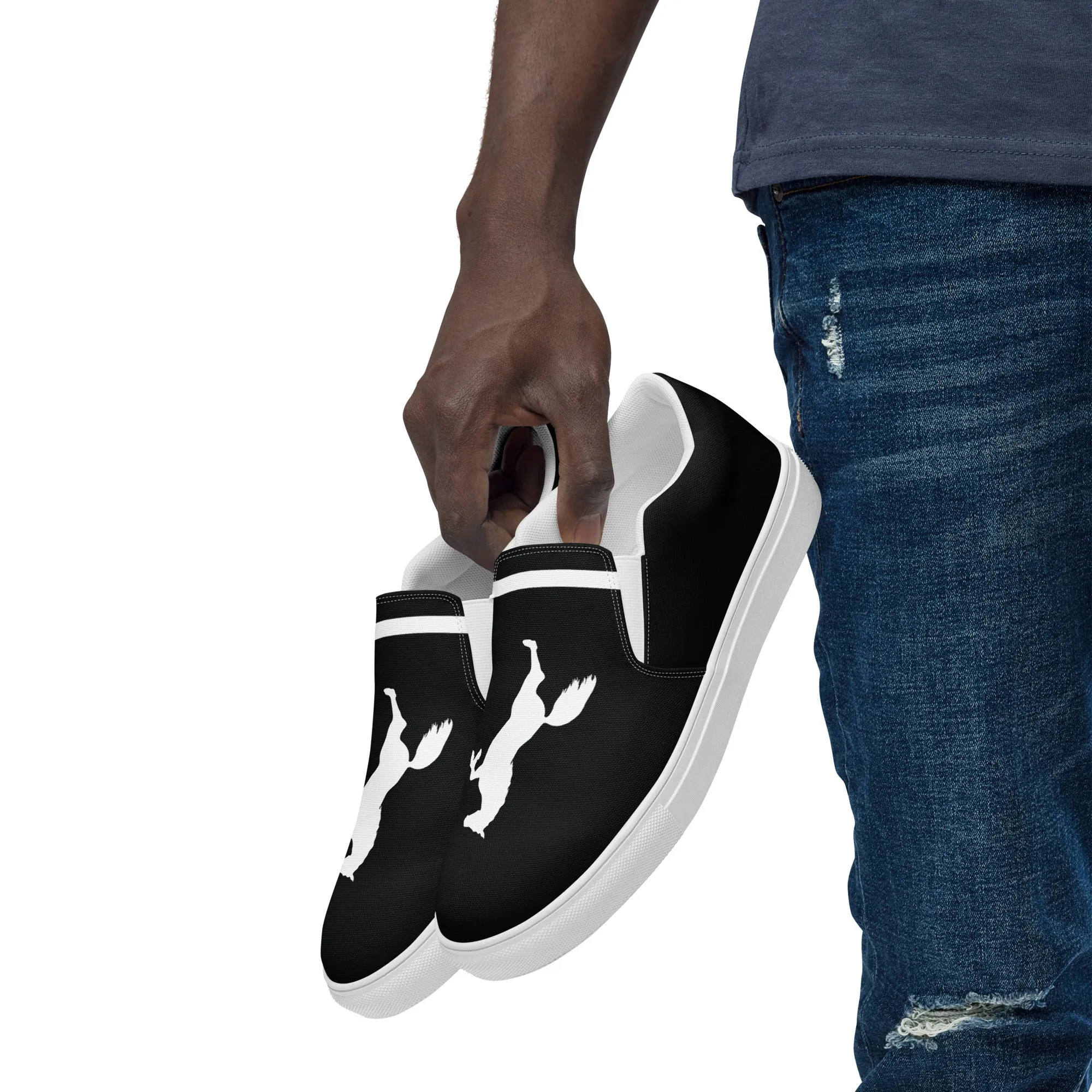 ELEVATE Men’s Slip-On Canvas Shoes (Black)