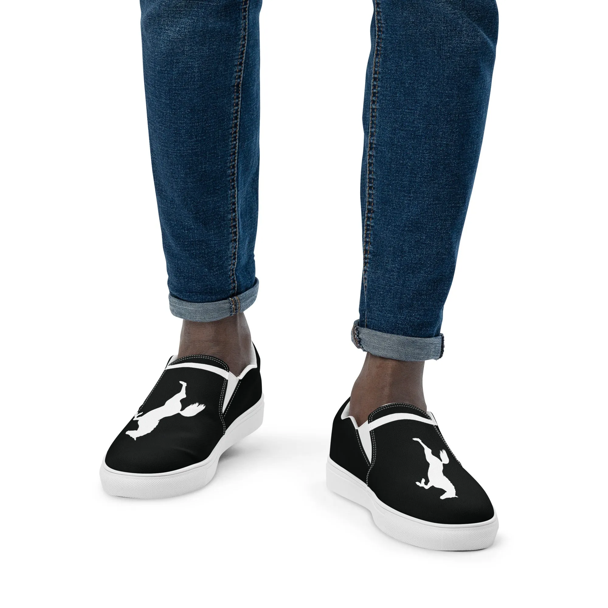 ELEVATE Men’s Slip-On Canvas Shoes (Black)
