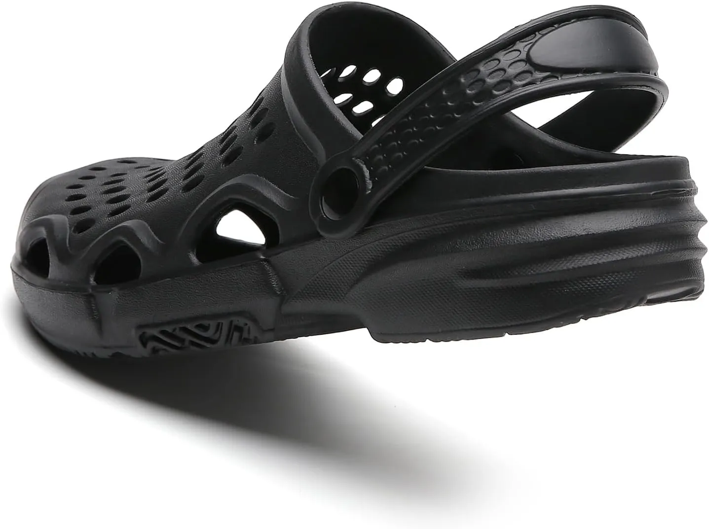 Eliogn Men Clogs,Adult Clogs Comfortable Lightweight Non-Slip Garden Shoes with Adjustable Strap Indoor Outdoor Mules Shower Summer Sandals Slippers