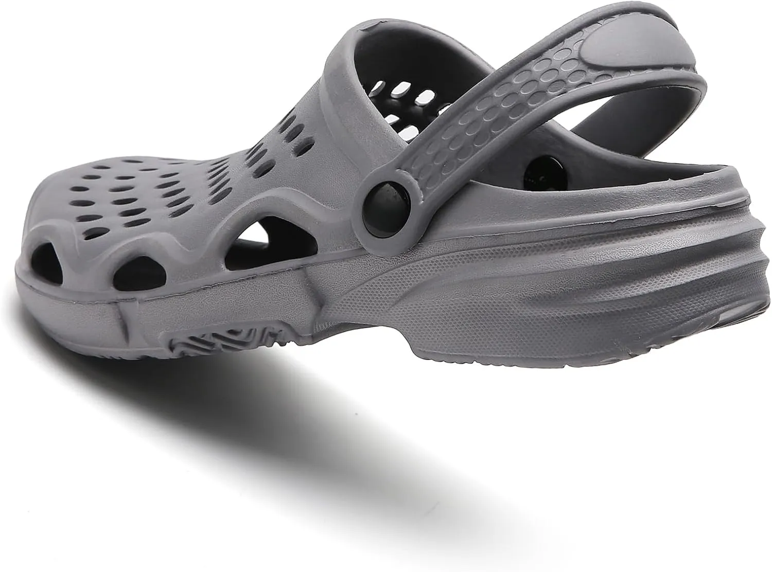 Eliogn Men Clogs,Adult Clogs Comfortable Lightweight Non-Slip Garden Shoes with Adjustable Strap Indoor Outdoor Mules Shower Summer Sandals Slippers
